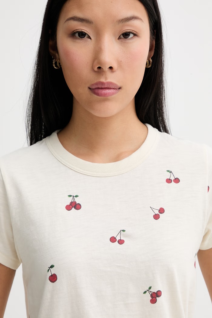 rag & bone tricou pentru femei, din bumbac bej RE7A26ST3SW