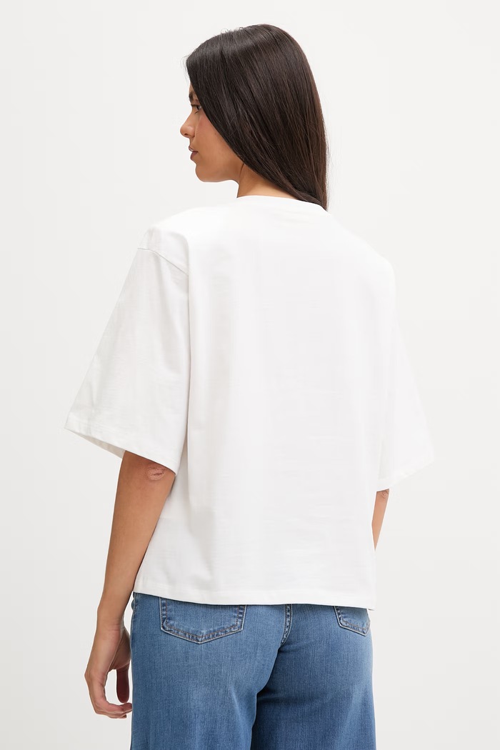 Îmbrăcăminte ViCOLO tricou pentru femei din bumbac UAB0006 alb