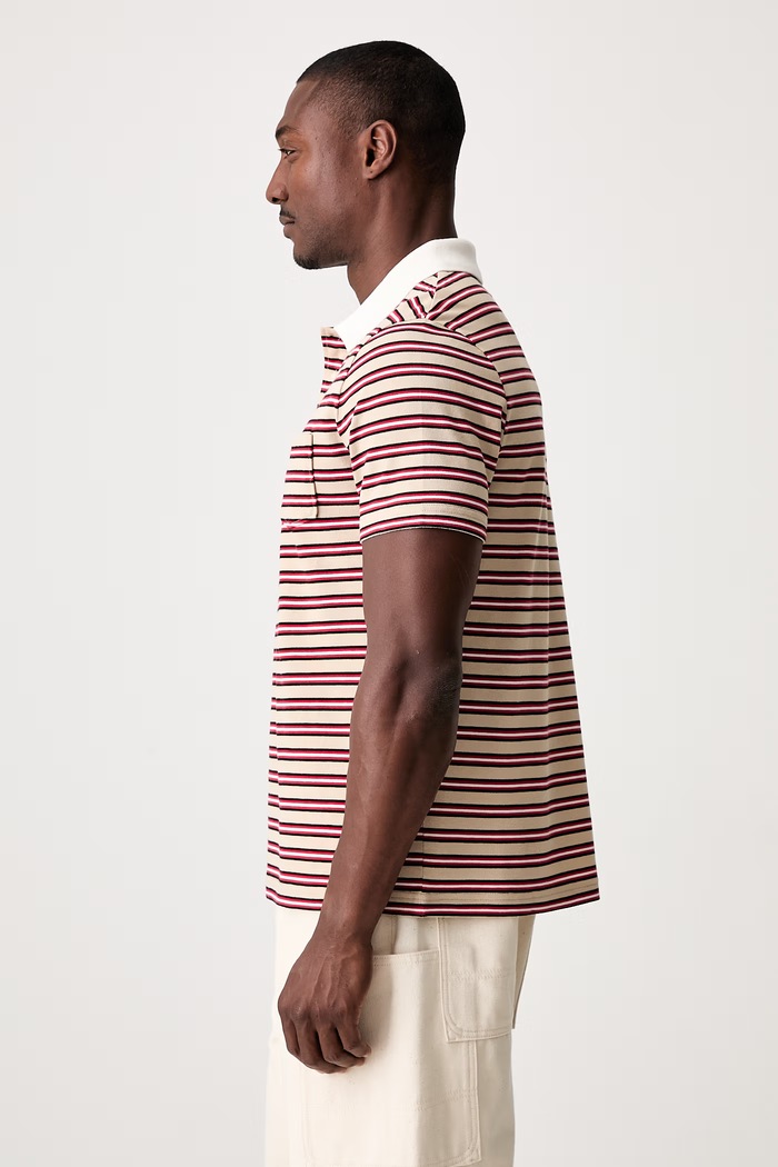 A.P.C. polo bawełniane męskie beżowy COHMZ.H26565