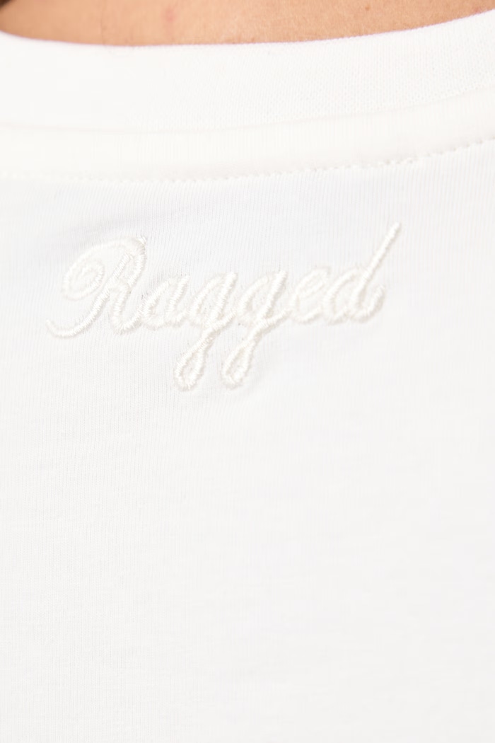 The Ragged Priest T-shirt damski bawełniany z elastanem RPSS261055JS beżowy