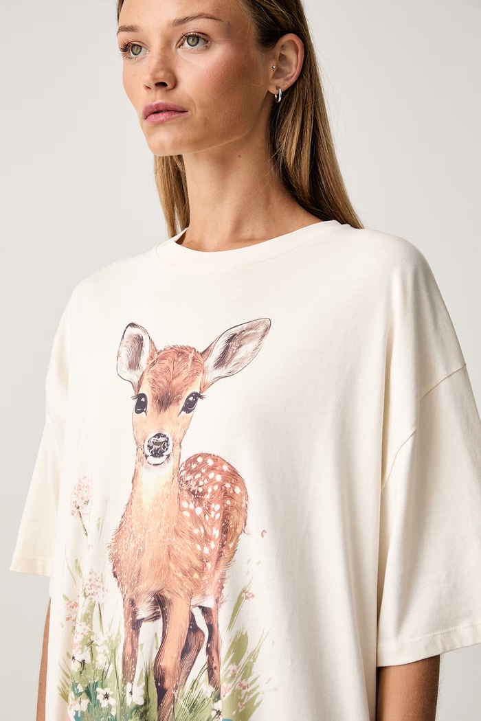 The Ragged Priest T-shirt bawełniany beżowy RPSS261037JS