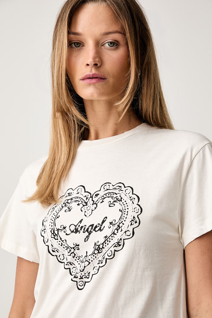 The Ragged Priest T-shirt damski bawełniany beżowy RPSS261049JS