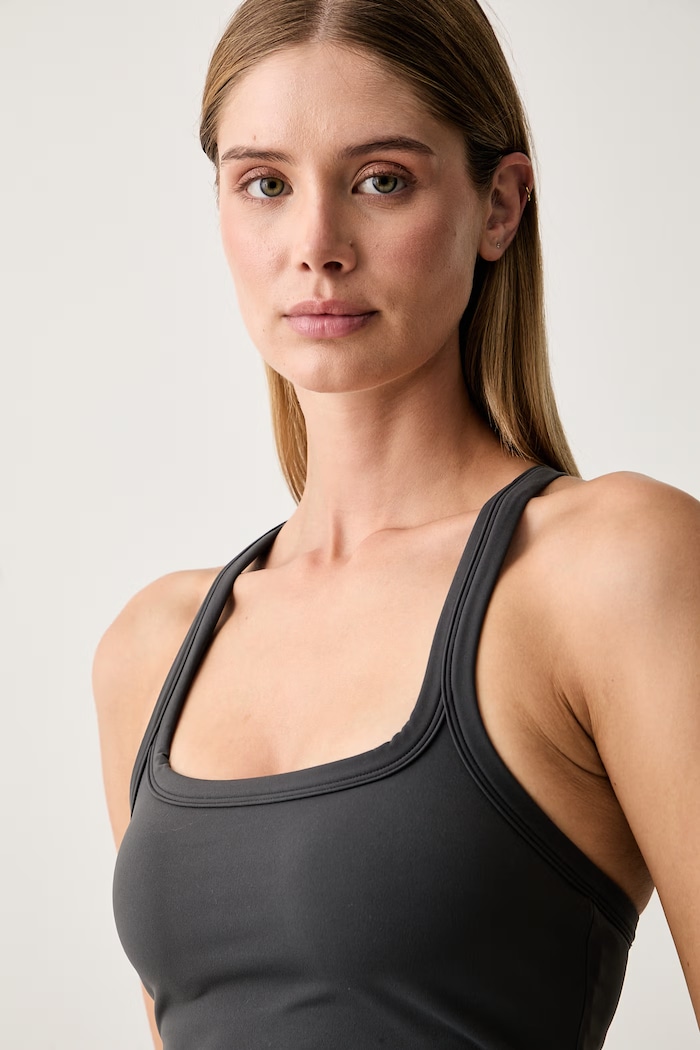 JOYINME top do jogi damski szary cross.back.top