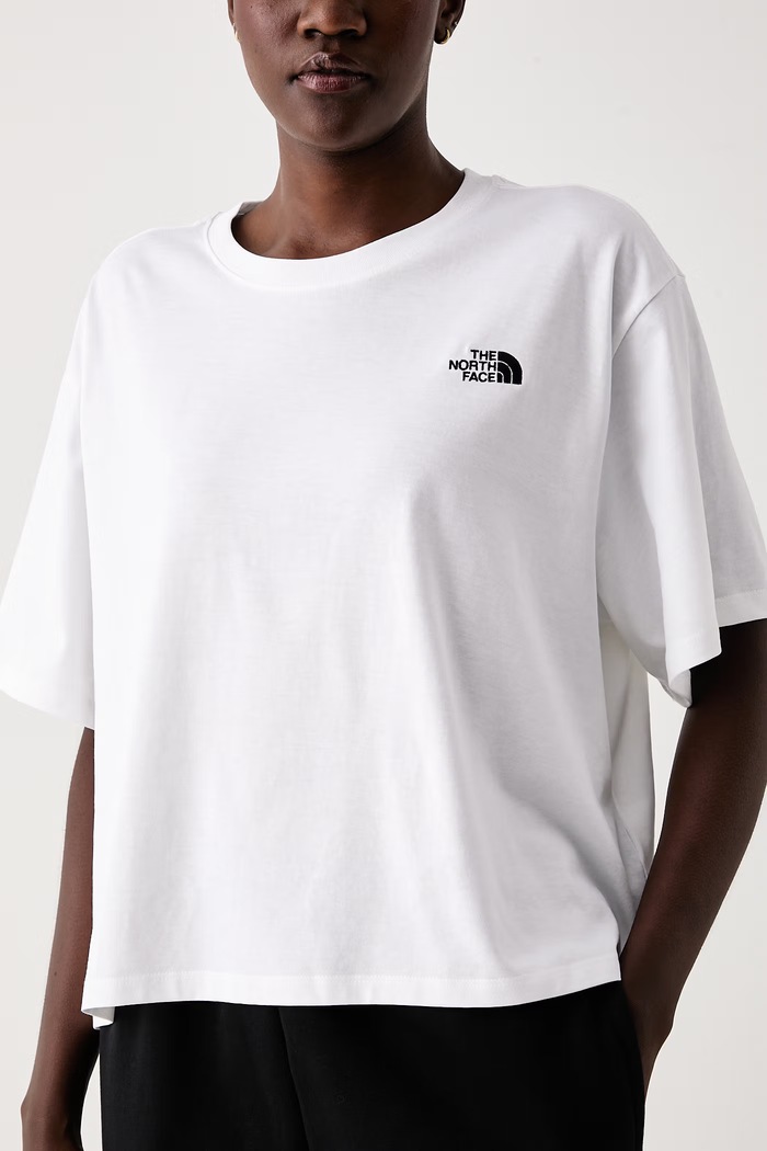 T-shirt γυναικείο με βαμβάκι Essential Simple Dome The North Face NF0A8FDHFN42 λευκό