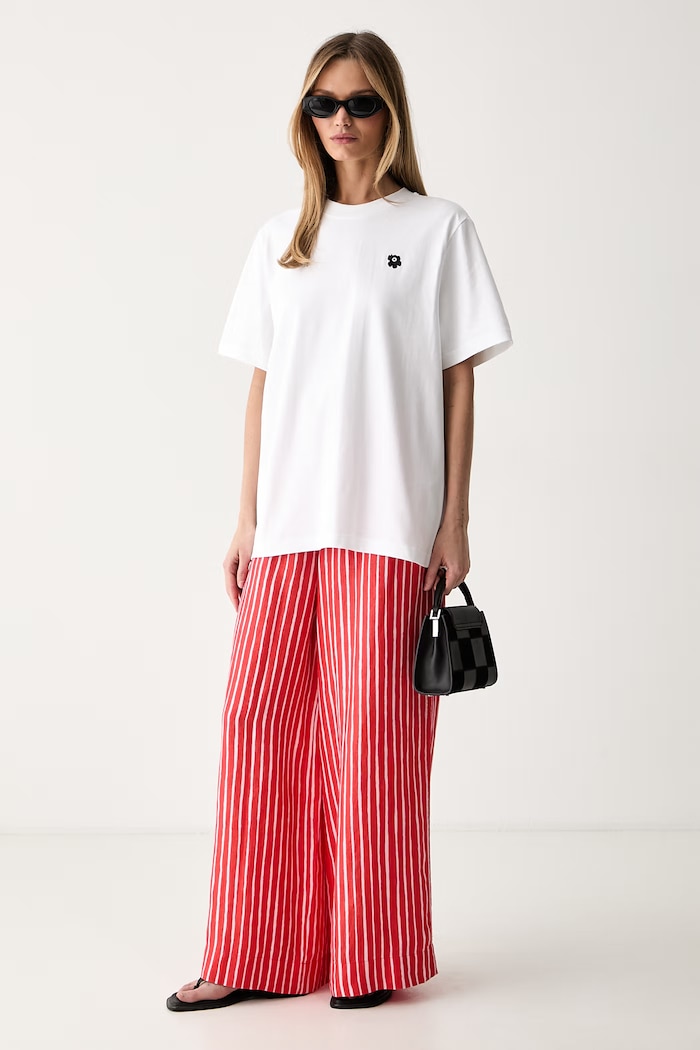 Marimekko T-shirt damski bawełniany 094088 biały SS26