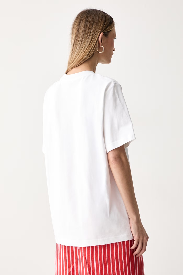 Odzież Marimekko T-shirt damski bawełniany 094088 biały