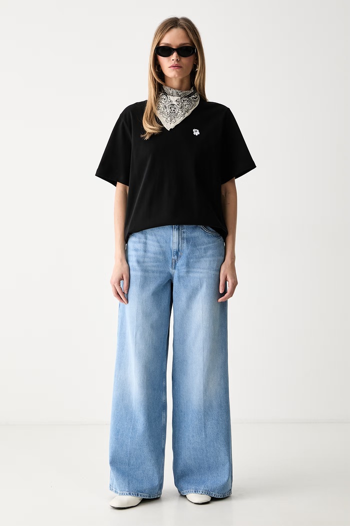 Marimekko T-shirt damski bawełniany 094088 czarny SS26