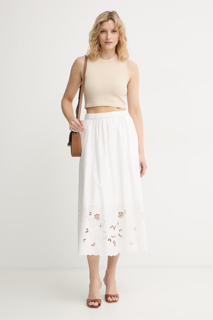 Weekend Max Mara crop top pentru femei, cu vâscoză 2615361023600 bej SS26