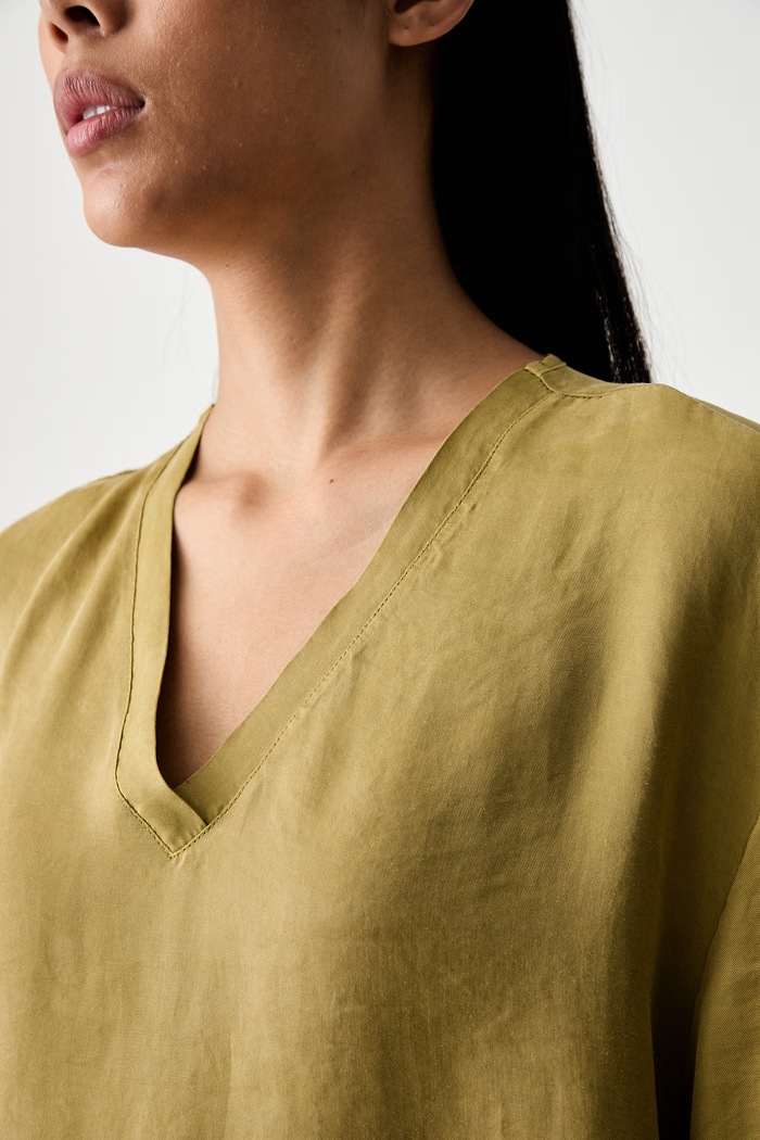 ViCOLO T-shirt oversize da donna in lyocell TAB0571 verde
