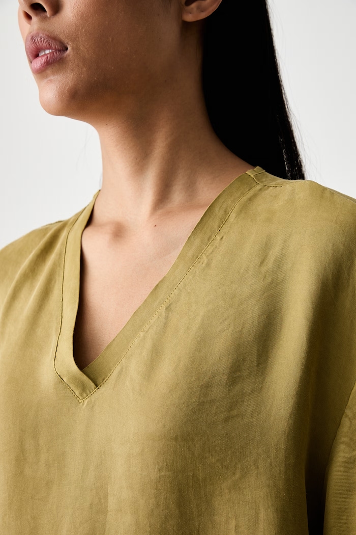 ViCOLO T-shirt oversize da donna in lyocell TAB0571 verde