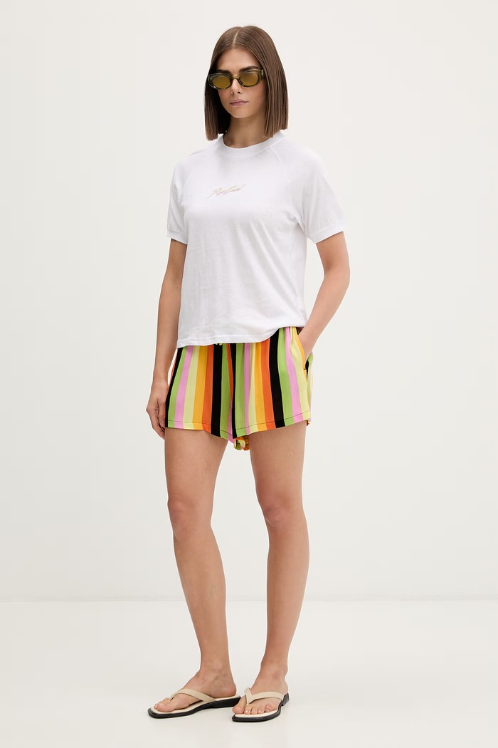 Rip Curl tričko dámské s příměsí lnu 0MQWTE bílá SS26