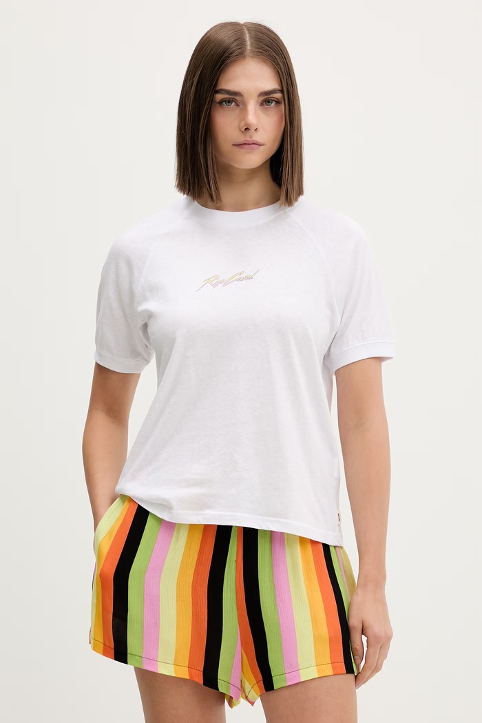Oblečení Rip Curl tričko dámské s příměsí lnu 0MQWTE bílá