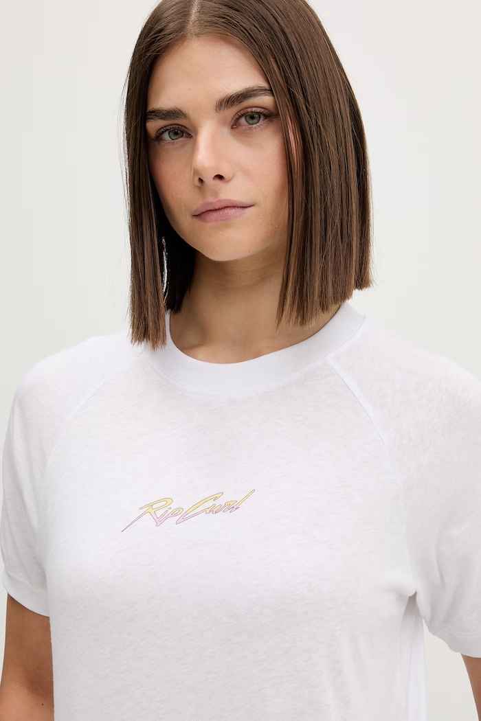 Rip Curl tričko dámské s příměsí lnu bílá 0MQWTE