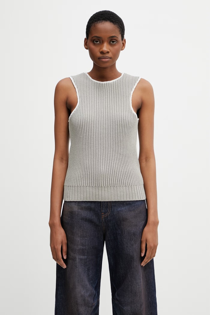 MM6 Maison Margiela top damski szary S62NC0180.M13312