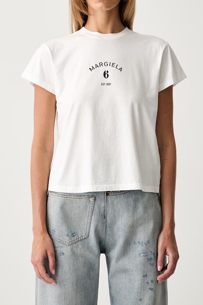 MM6 Maison Margiela tričko dámské bavlněné S62GD0216.M20048 bílá