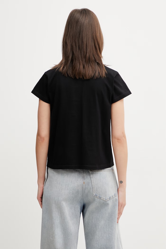 Abbigliamento MM6 Maison Margiela t-shirt in cotone da donna S62GD0216.M20048 nero