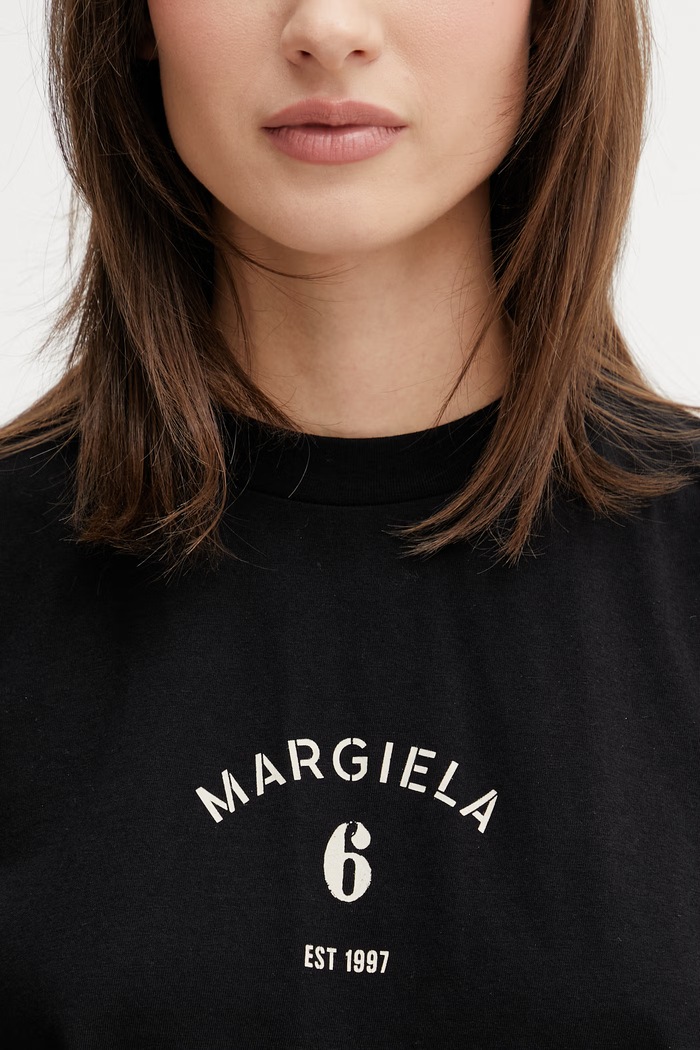 MM6 Maison Margiela t-shirt da donna in cotone nero S62GD0216.M20048
