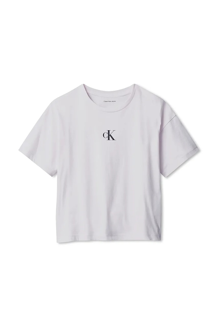 Calvin Klein Jeans tricou de bumbac pentru copii IG0IG02136.104.116.PPY2 roz SS26