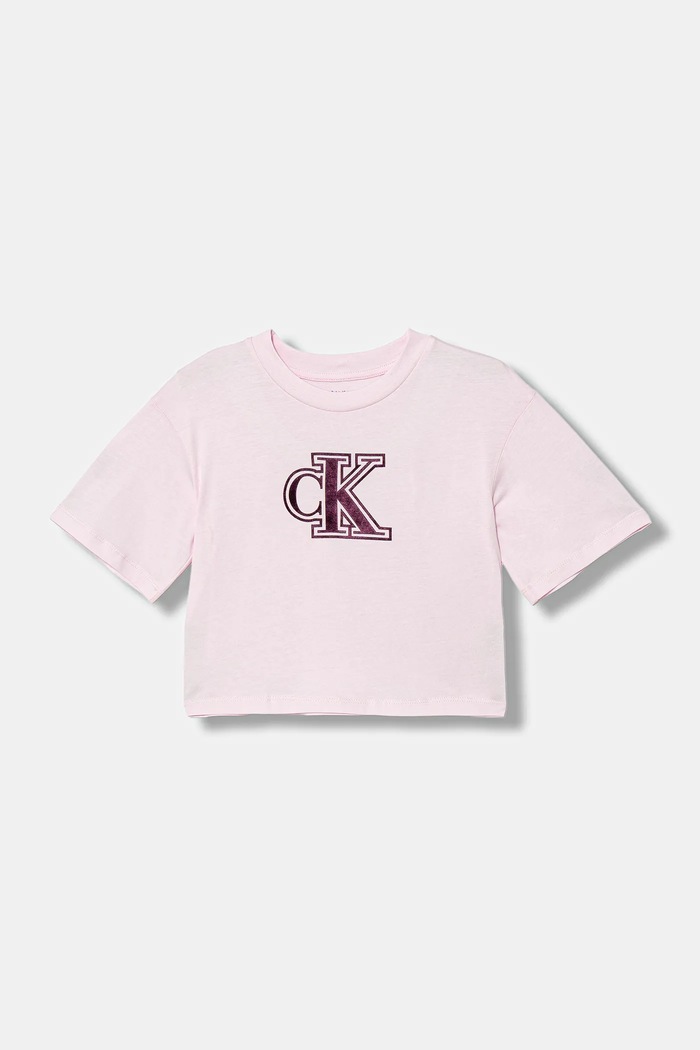 Calvin Klein Jeans tricou de bumbac pentru copii print roz IG0IG03062.128.176.PPY2