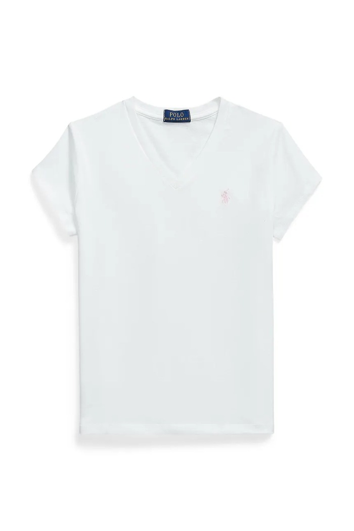 Dječja pamučna majica kratkih rukava Polo Ralph Lauren pamuk bijela 313A10636003