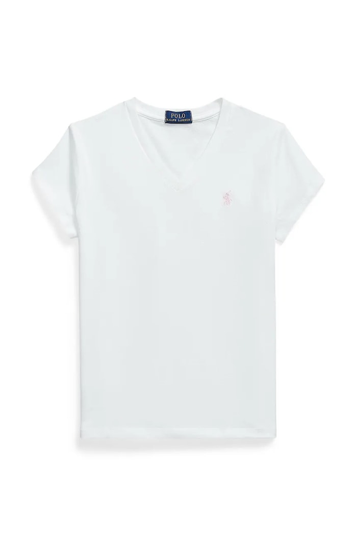 Dječja pamučna majica kratkih rukava Polo Ralph Lauren pamuk bijela 313A10636003