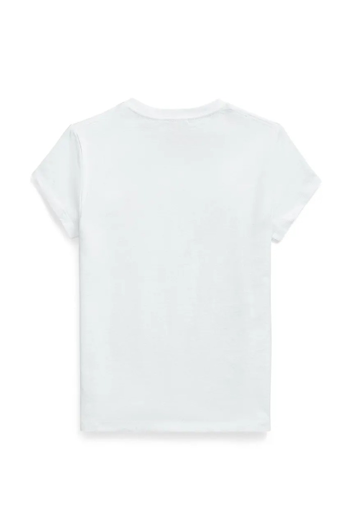Dječja pamučna majica kratkih rukava Polo Ralph Lauren 313A10636003 bijela SS26