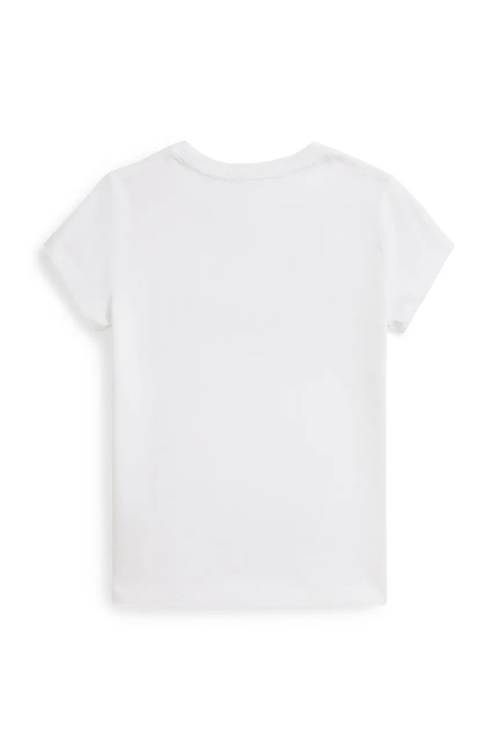 Παιδικό βαμβακερό μπλουζάκι Polo Ralph Lauren 312A96120001 λευκό SS26