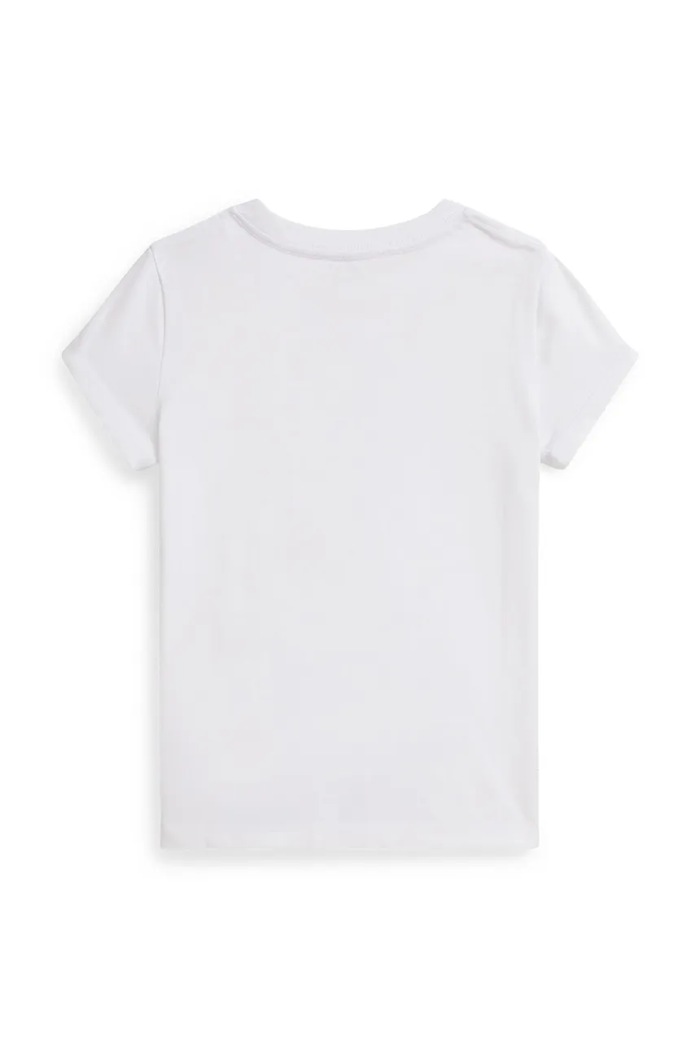 Παιδικό βαμβακερό μπλουζάκι Polo Ralph Lauren 312A98403001 λευκό SS26