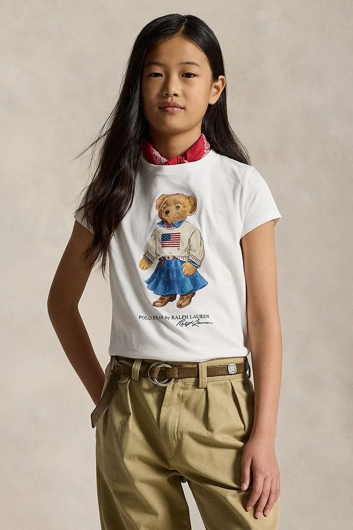 Παιδικό βαμβακερό μπλουζάκι Polo Ralph Lauren βαμβάκι λευκό 313A98403001