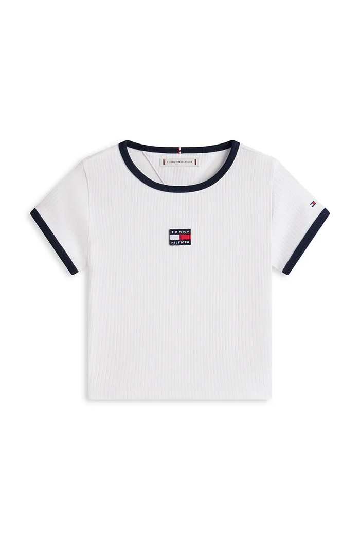 Detské tričko Tommy Hilfiger KG0KG09066.128.176.PPY2 biela SS26