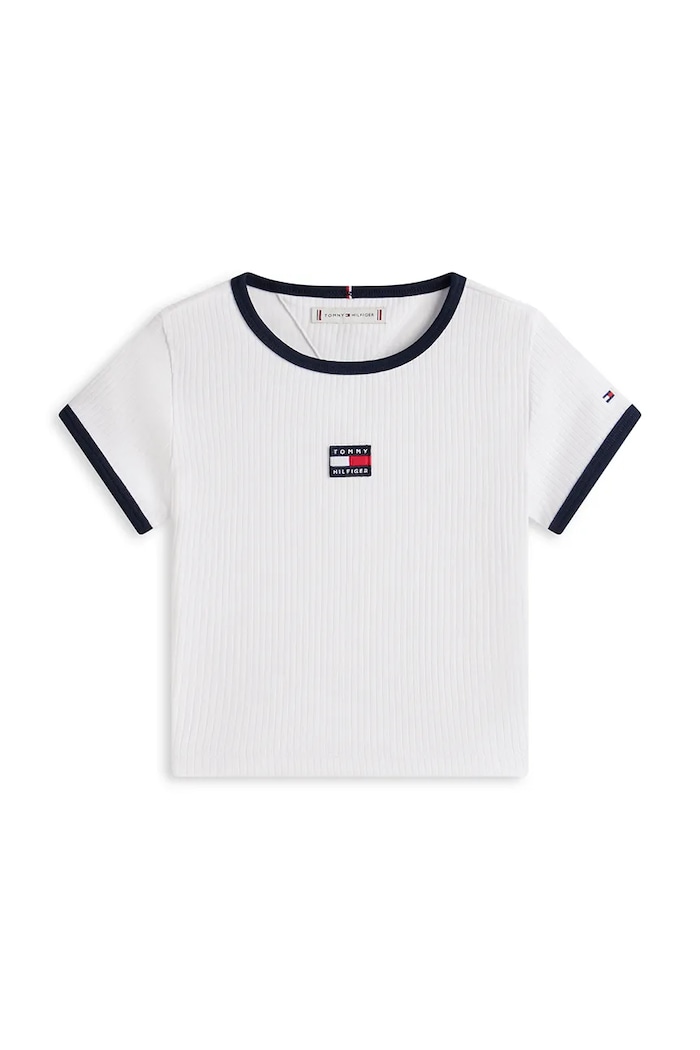 Detské tričko Tommy Hilfiger KG0KG09066.128.176.PPY2 biela SS26