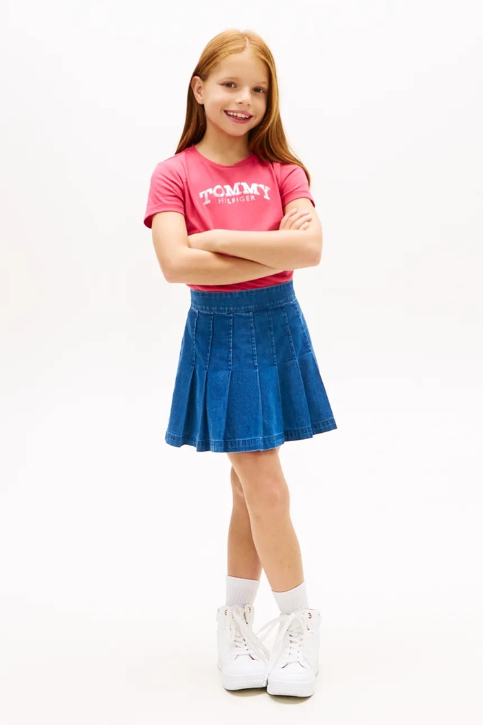 Dziewczynka Tommy Hilfiger t-shirt dziecięcy KG0KG08974.128.176.PPY2 różowy