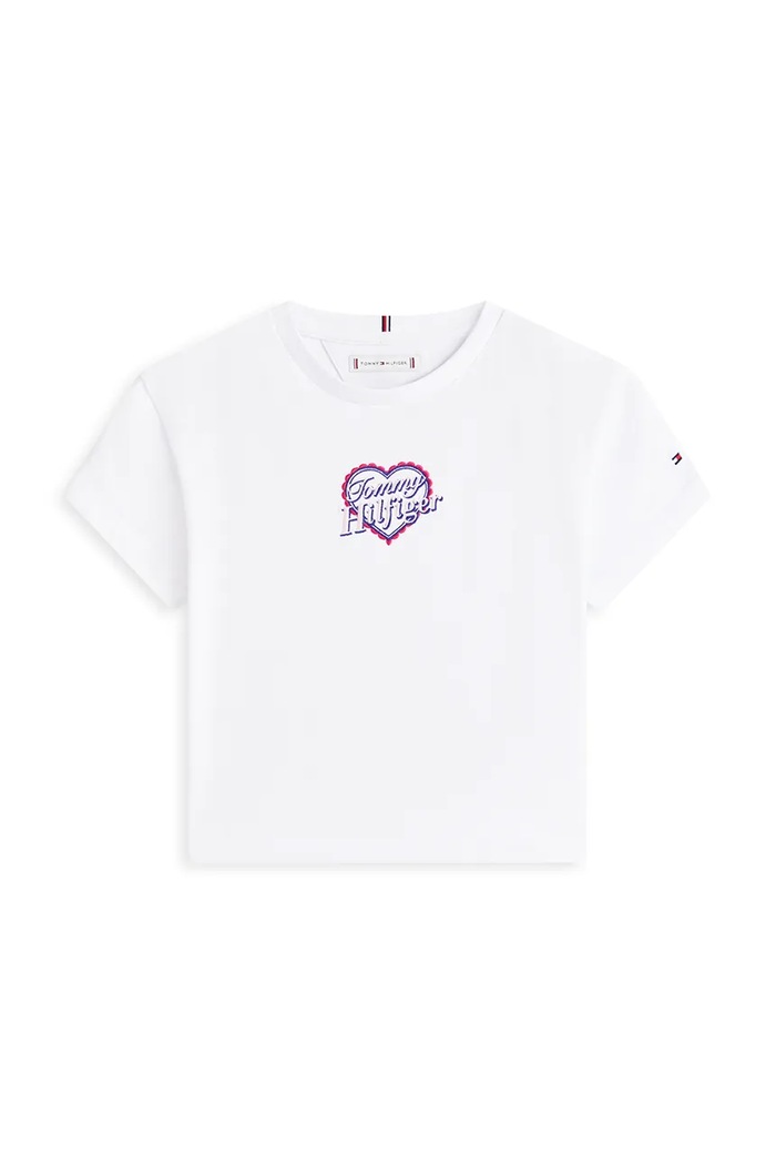 Detské tričko Tommy Hilfiger KG0KG09280.128.176.PPY2 biela SS26