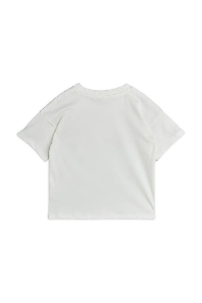 Dziewczynka Mini Rodini t-shirt bawełniany dziecięcy Siamese 26120118 biały