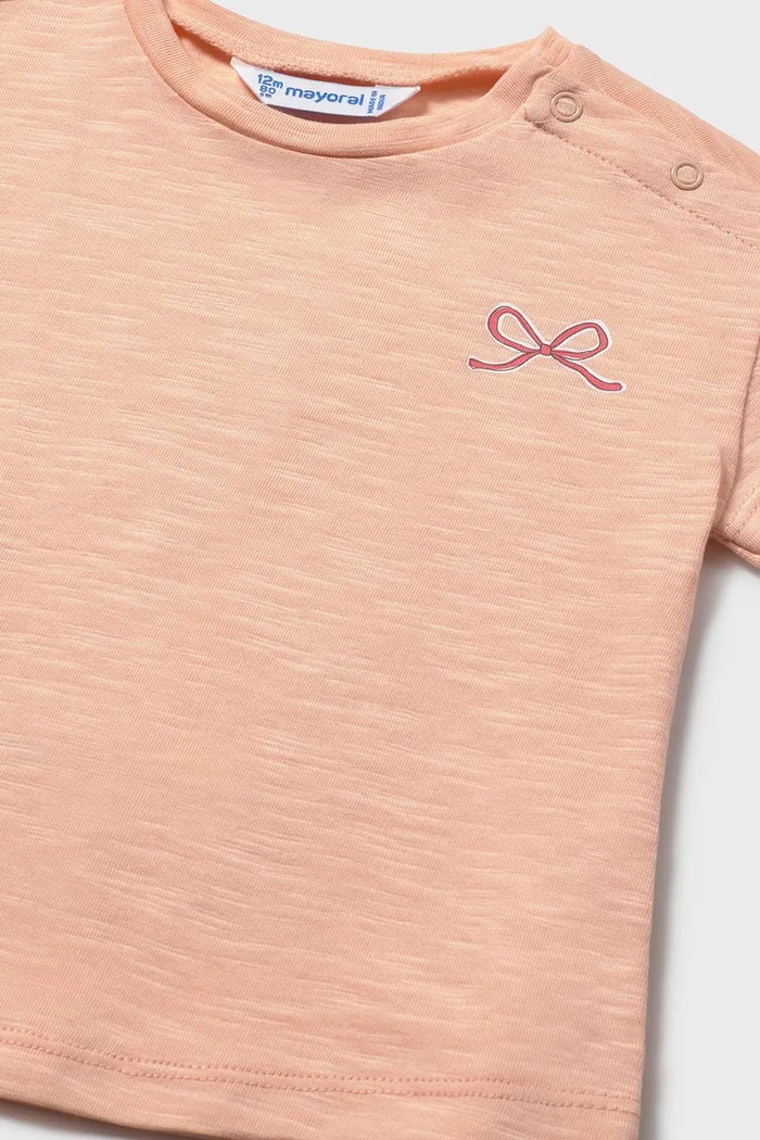 Djevojčice Dječja pamučna majica kratkih rukava Mayoral 1083.4J.Baby.PPY2 narančasta