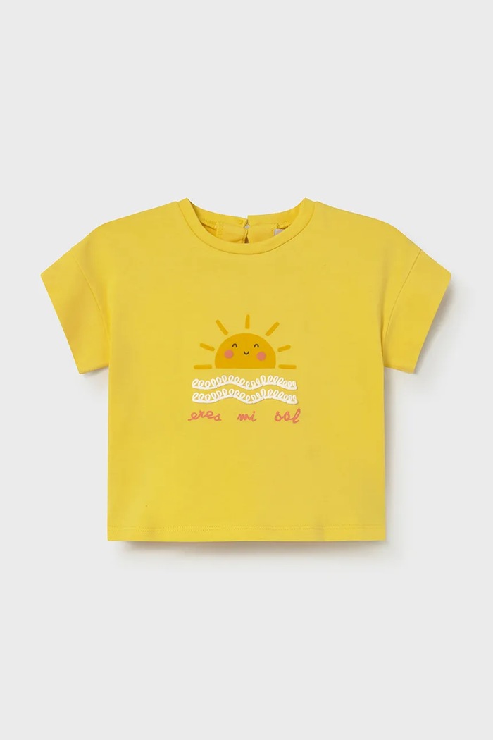 Mayoral tricou copii print galben 1085.4K.Baby.PPY2