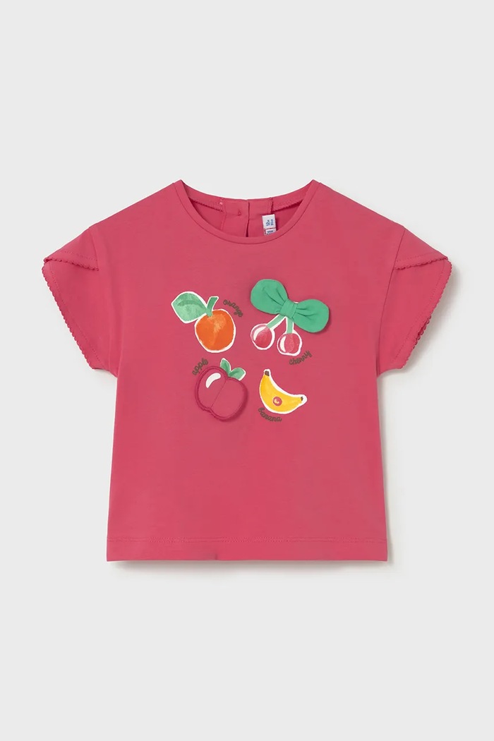 Detské tričko Mayoral s elastanom ružová 1087.4L.Baby.PPY2