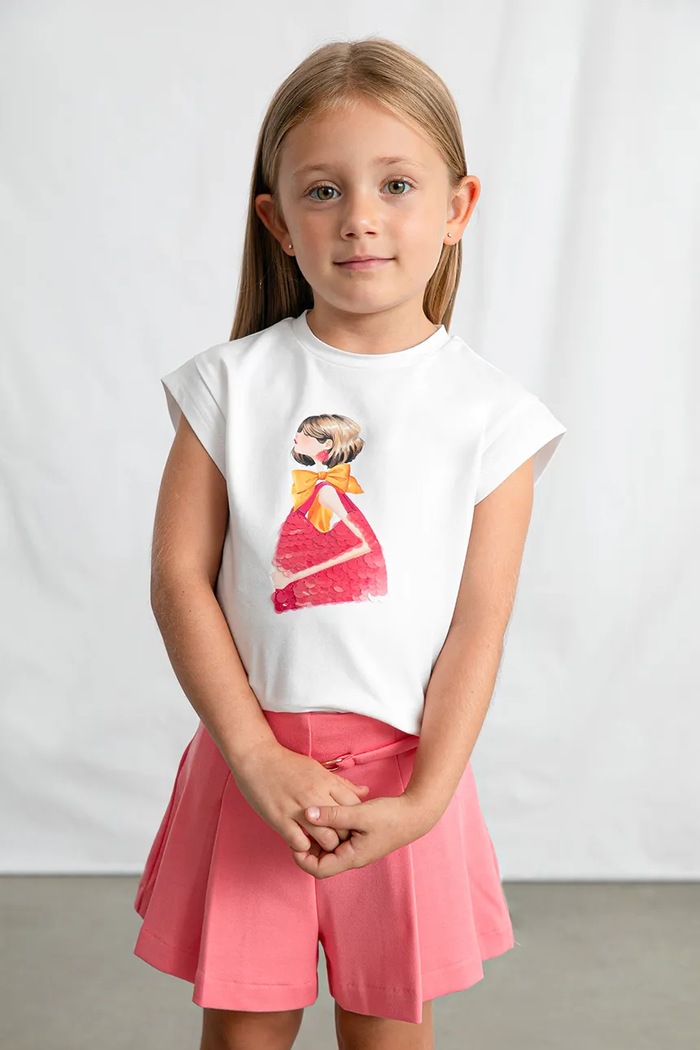 Detské tričko Mayoral 3005.6D.Mini.PPY2 biela