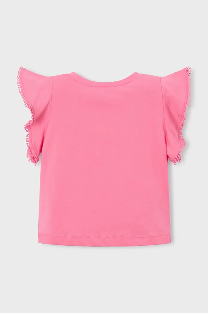Mayoral tricou de bumbac pentru copii 3008.6E.Mini.PPY2 roz SS26