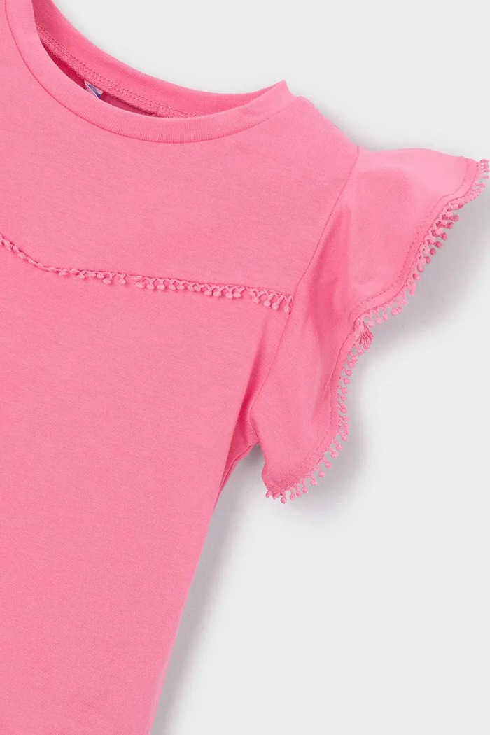 Fete Mayoral tricou de bumbac pentru copii 3008.6E.Mini.PPY2 roz