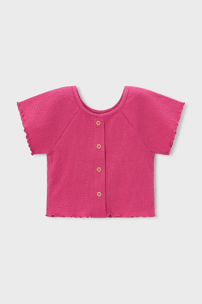 Mayoral t-shirt dziecięcy z elastanem różowy 3014.6J.Mini.PPY2