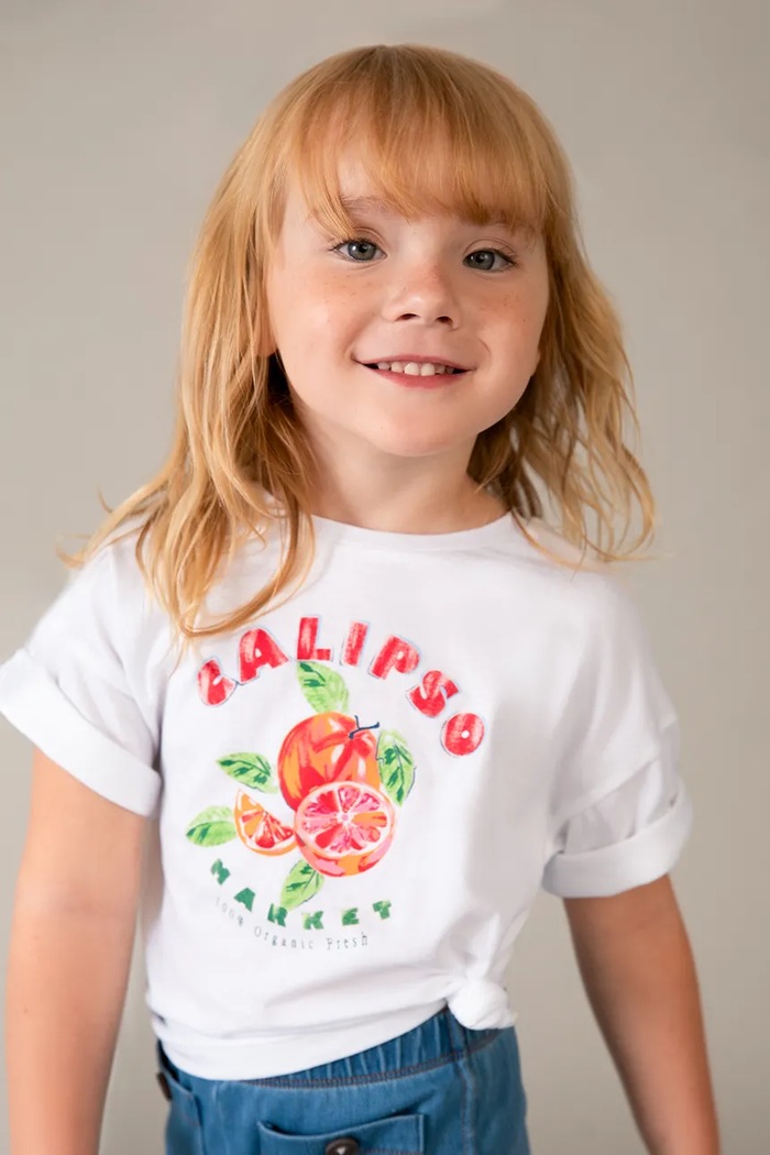 Mayoral tricou de bumbac pentru copii print alb 3016.6K.Mini.PPY2