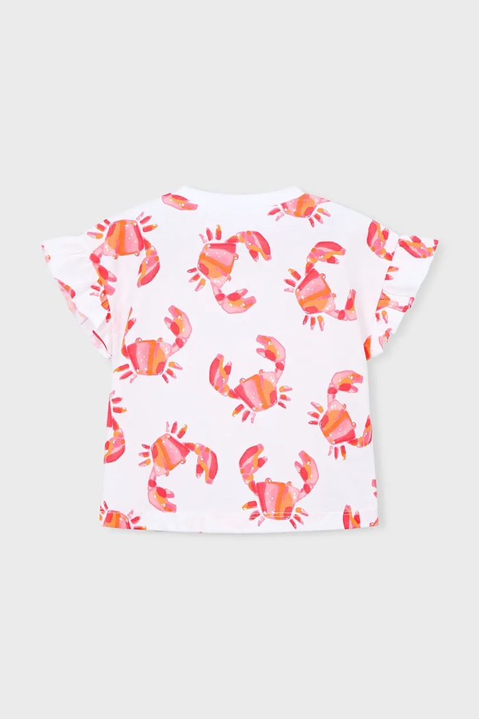 BIMBA Mayoral t-shirt in cotone per bambini 3018.6N.Mini.PPY2 bianco