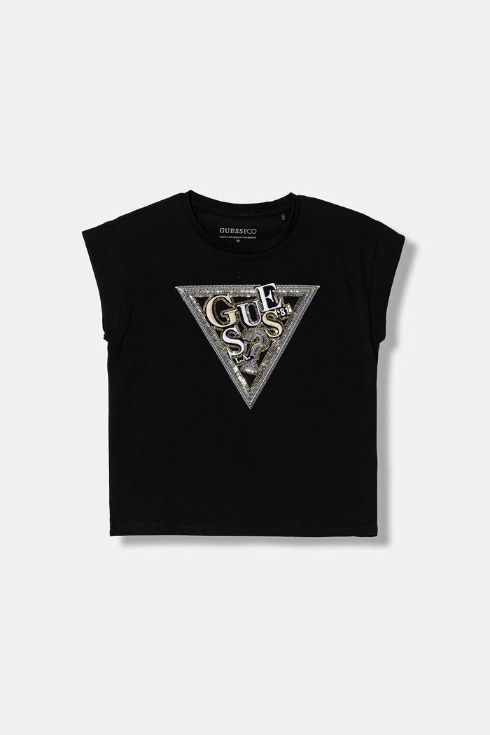 Dětské tričko Guess s elastanem černá J6RI04.K6YW4.PPY2