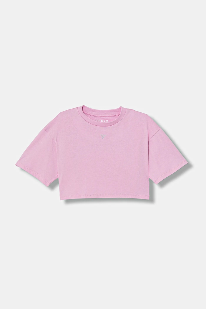 Guess gyerek pamut póló J6RI13.K8HM4.PPY2 rózsaszín SS26