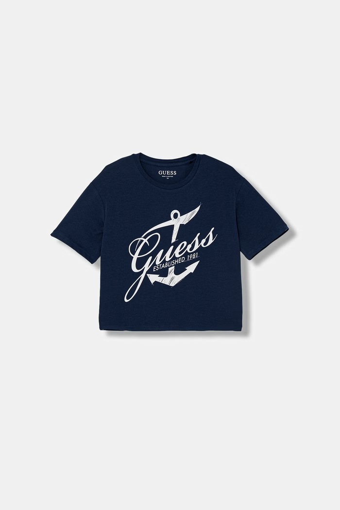 Detské tričko Guess s elastanom tmavomodrá J6RI18.K6YW4.PPY2