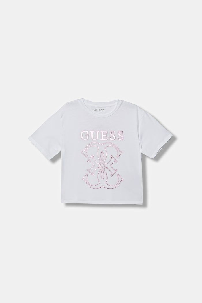 Guess tricou de bumbac pentru copii print alb J6RI22.K8HM4.PPY2