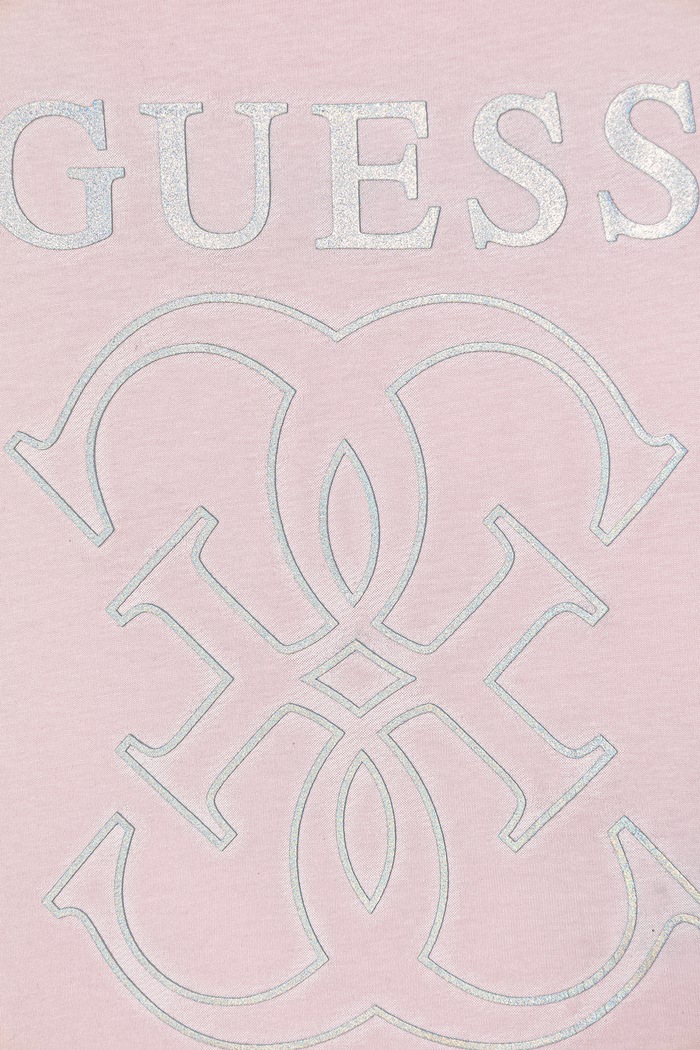 Dziewczynka Guess t-shirt bawełniany dziecięcy J6RI22.K8HM4.PPY2 różowy