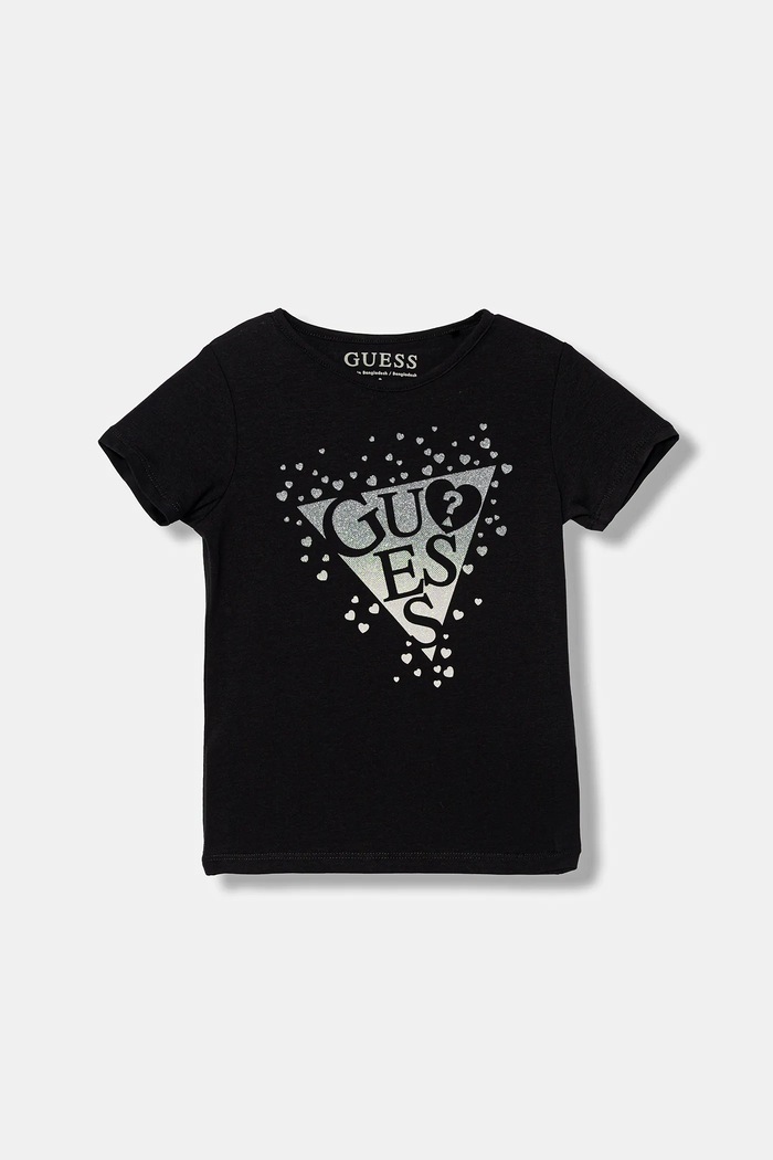 Guess tricou copii print negru K6RI00.K6YW4.PPY2