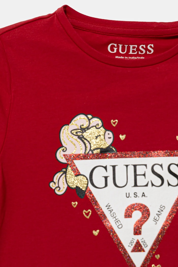 Lány Guess gyerek póló K6RI09.K6YW4.PPY2 piros